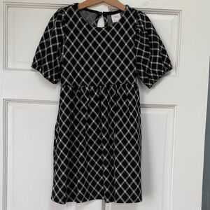 Zara Monochrome Checkered Dress